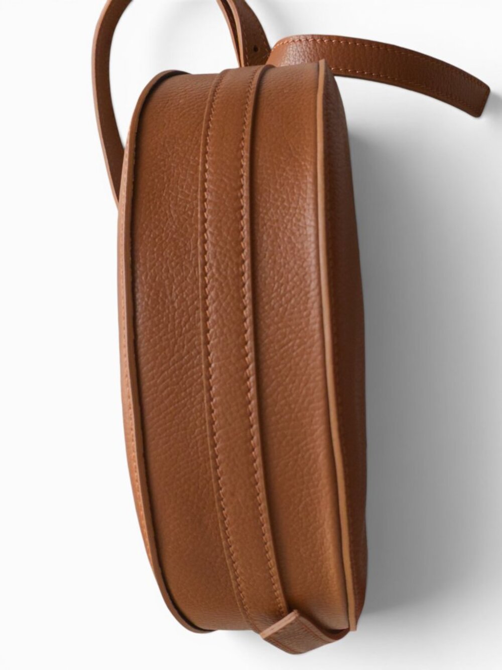 SOLD - Viola Castellani Made in Italy Leather Crescent Shoulder Bag Brown NWT - Picture 3 of 11